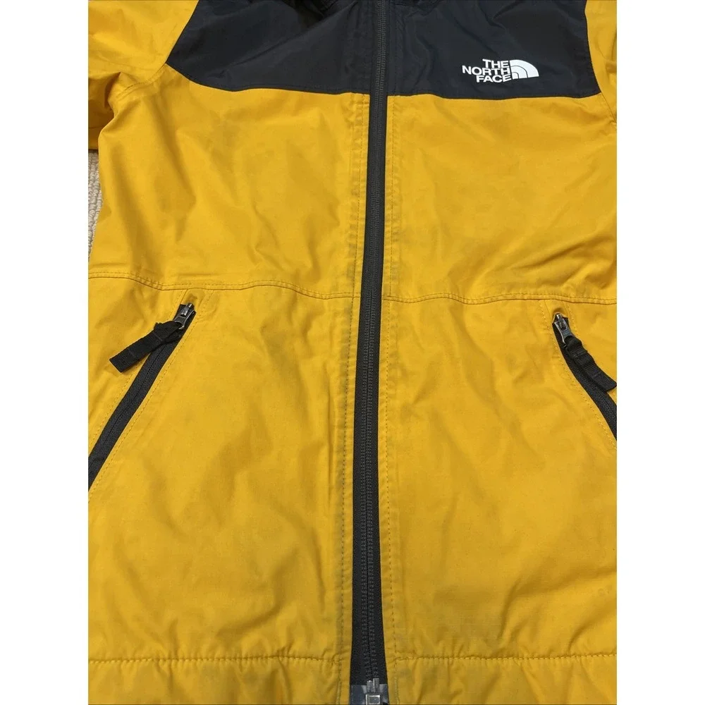 The North Face Kids Small 7/8 DryVent Hooded Jacket Fleece Lined Yelllow